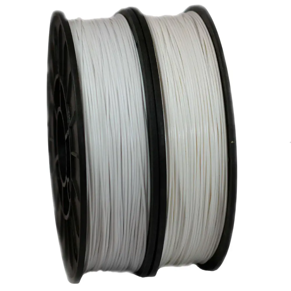 Набор 2в1 PLA филамент пластик для 3D печати Pochatok Filament 1,75мм 0,75кг Теплый белый/Снежно-белый (16007)