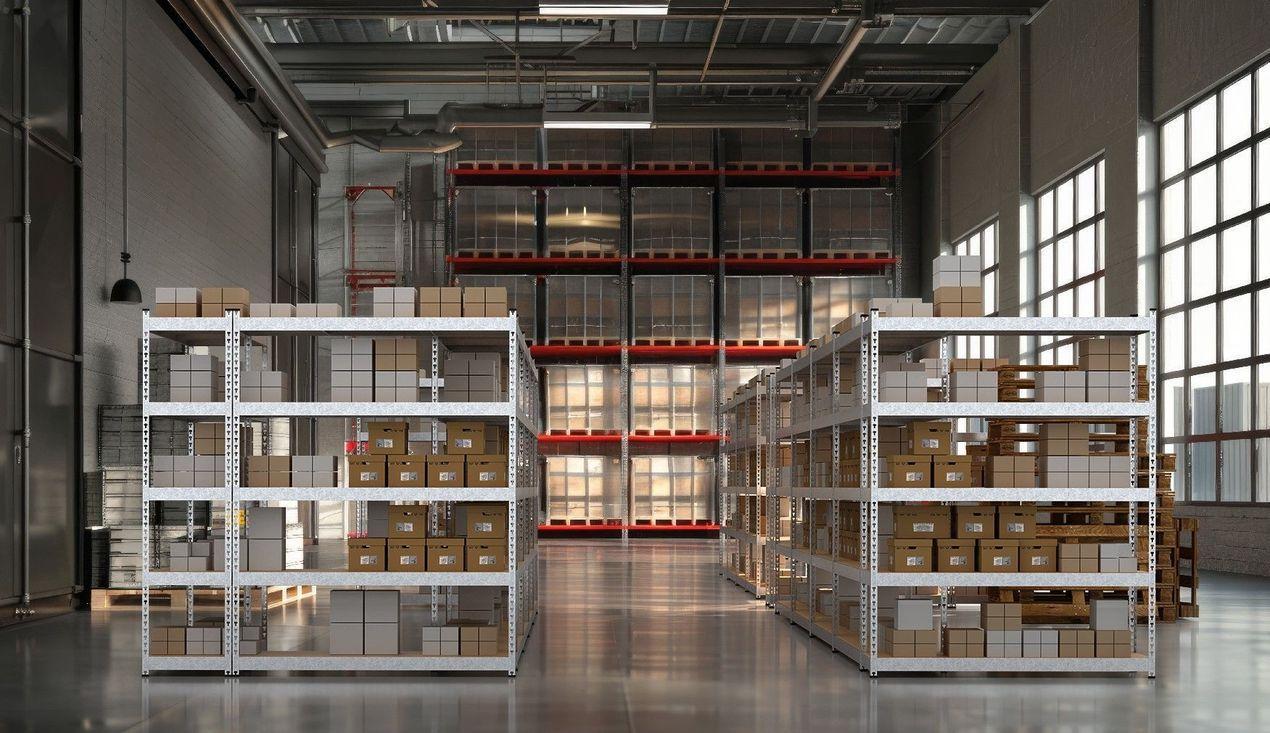 Стелаж Меткас Титан ОД 300 кг/полицю 5 полиць ДСП оцинкований металевий 2160x1800x500 мм (3DPanda-T216221805051) - фото 2 Стелаж Меткас Титан ОД 300 кг/полицю 5 полиць ДСП оцинкований металевий 2160x1800x500 мм (3DPanda-T216221805051) - фото 2