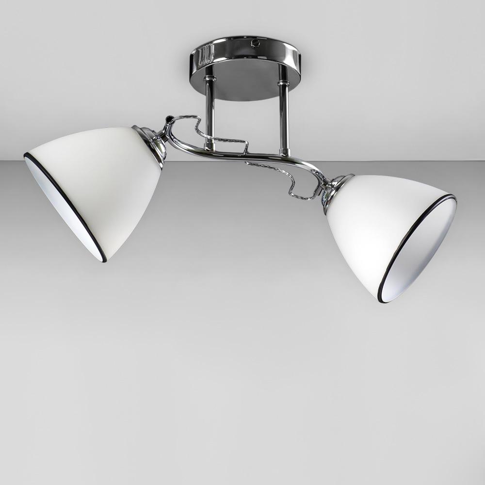 Люстра потолочная Light House SZ-19003/2 CR E14 460х200 мм Хром/Белый