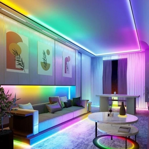 Стрічка LED самоклеюча RGB 5050 самоклеюча з пультом 2 м (10008) - фото 3 Стрічка LED самоклеюча RGB 5050 самоклеюча з пультом 2 м (10008) - фото 3