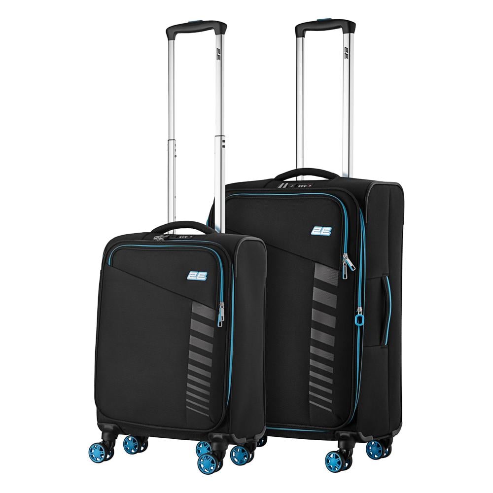 Набір валіз дорожніх 2E Trek поліестер замок TSA з 4 колесами S/M та 2 рюкзаки Cabin Чорний (2E-SPE-TREK-SET4-BK) - фото 2 Набір валіз дорожніх 2E Trek поліестер замок TSA з 4 колесами S/M та 2 рюкзаки Cabin Чорний (2E-SPE-TREK-SET4-BK) - фото 2