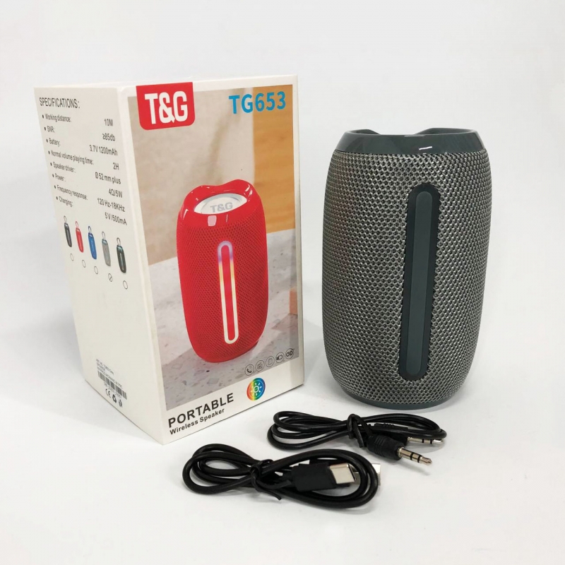 Портативная колонка TG 653 с USB Gray (tf4882) - фото 2