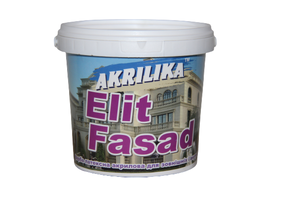 Краска водоэмульсионная Akrilika Elit Fasad для наружных работ 1,4 кг Белый