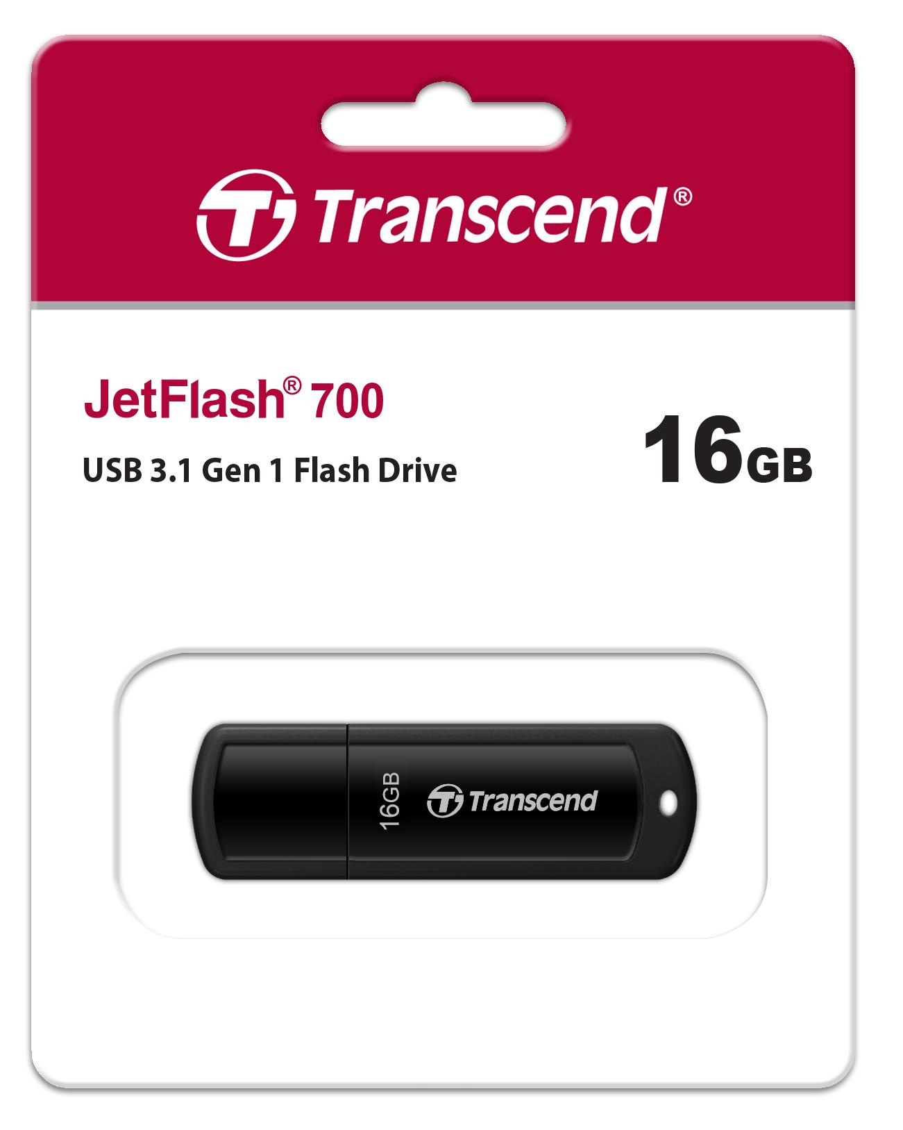 Флеш пам'ять Transcend USB 3.0 16 Гб Чорний (TS16GJF700) - фото 3