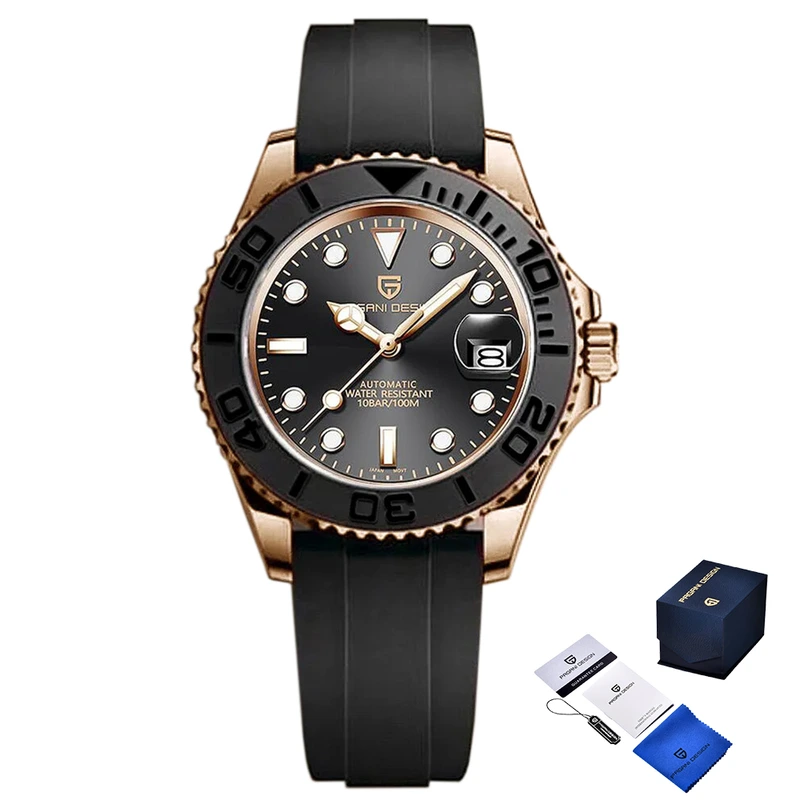 Наручний годинник Pagani Design PD-1651 Gold/Black Silicone