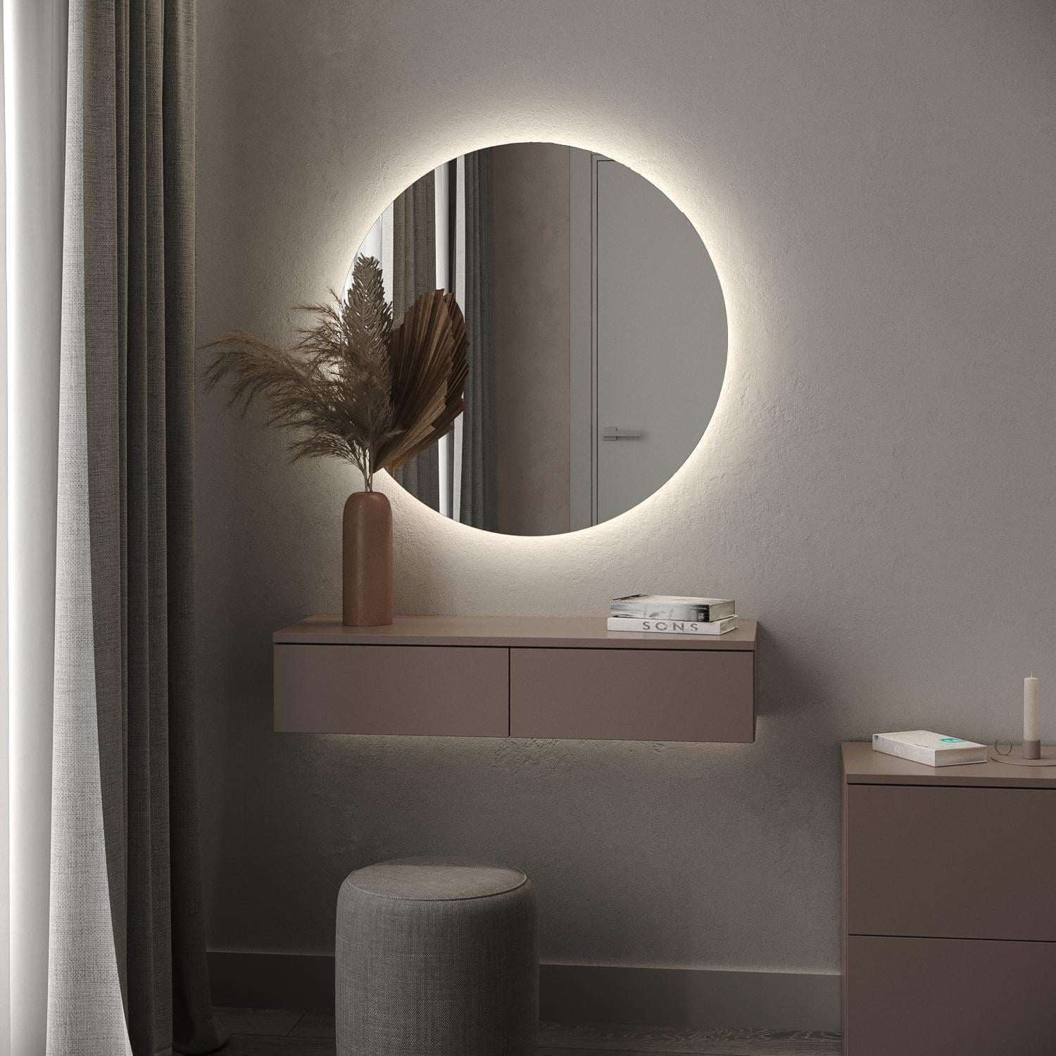 Зеркало с подсветкой Moreli Токио 900 мм и кнопочным управлением