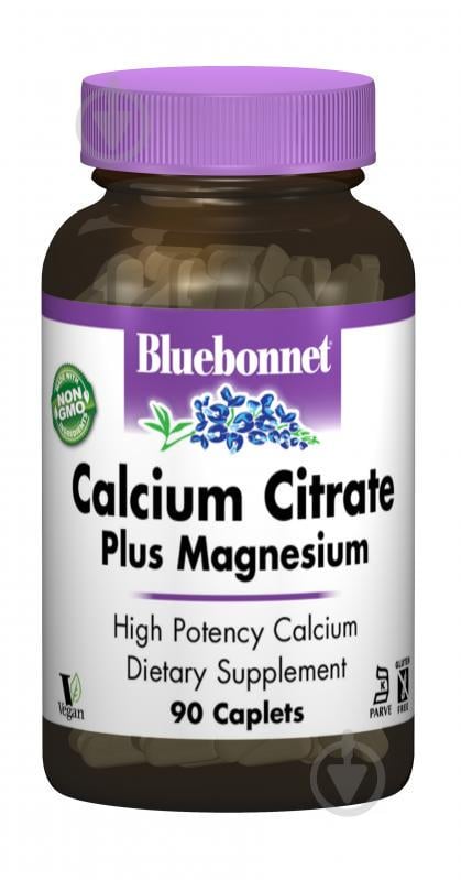 Цитрат Кальция + Магний, Bluebonnet Nutrition, 90 капсул