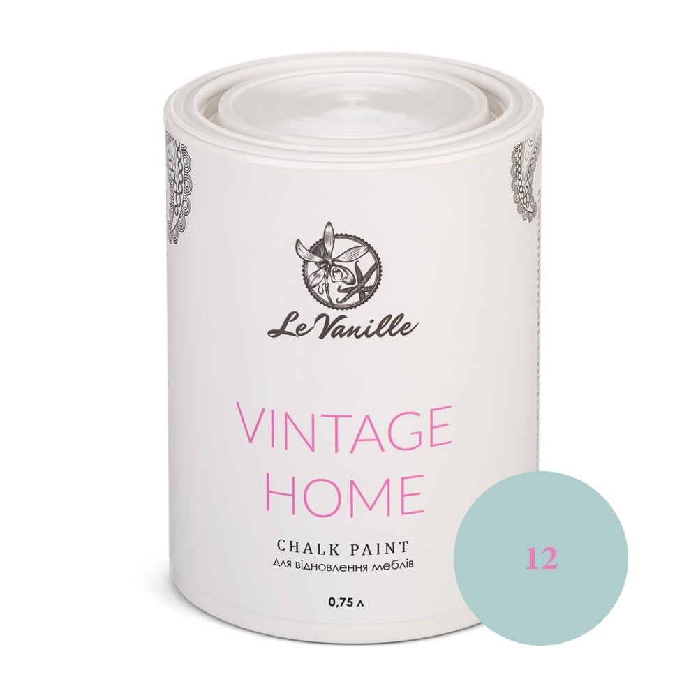 Декоративная меловая краска Le Vanille Vintage Home 0,75 л Бледо-бирюзовый (02112)
