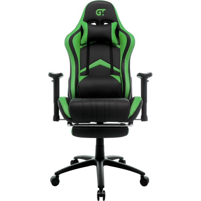 Кресло геймерское GT Racer X-2534-F Black/Green - фото 3