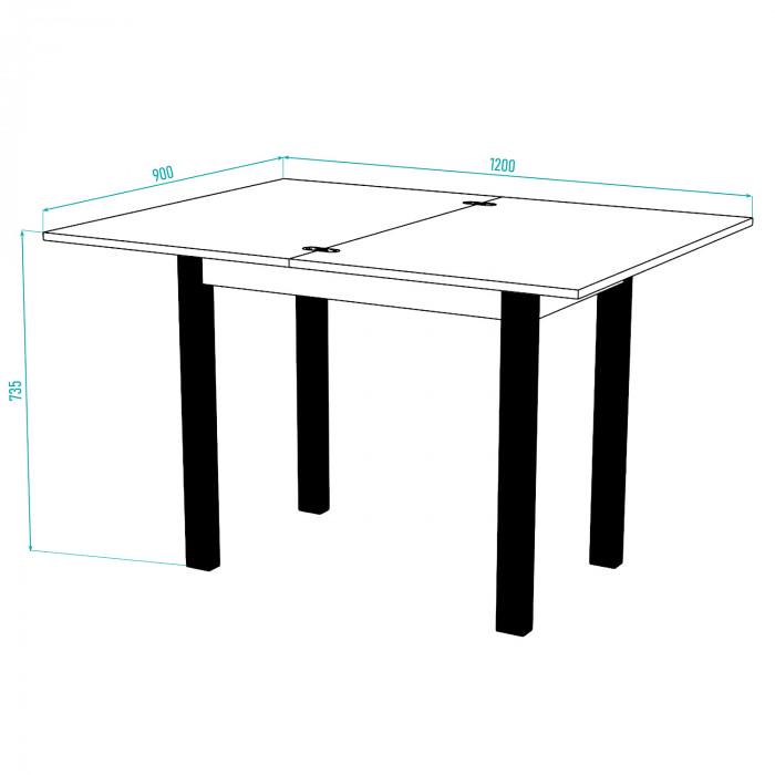 Стіл-трансформер Knap Knap Gustus 120х90х73,5 см Дуб сонома (24604425) - фото 5
