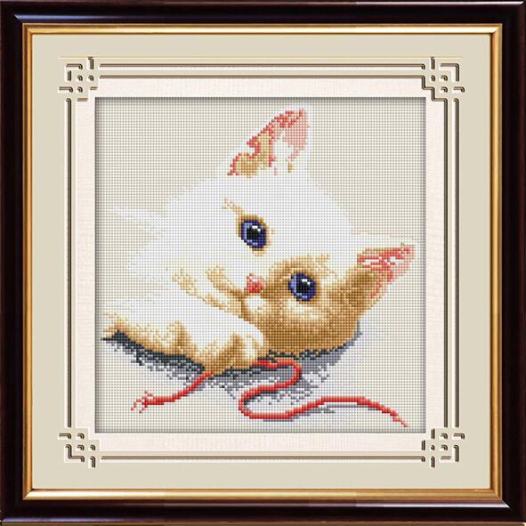 Алмазна мозаїка Dream Art Грайливий кошеня 25x25 см (DA.30504)