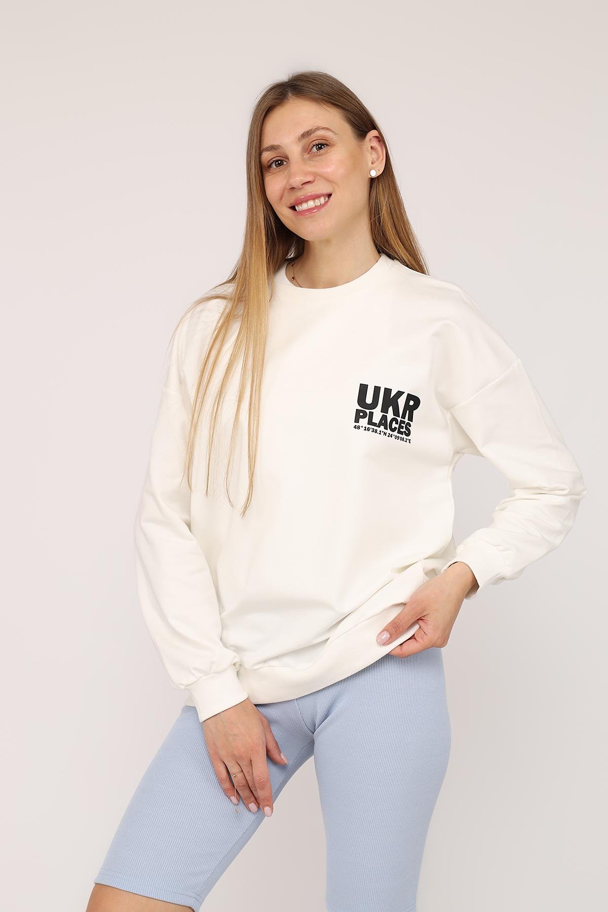 Свитшот женский ЦБ-00274618 р. 46 Белый (SKT001059049) Свитшот женский ЦБ-00274618 р. 46 Белый (SKT001059049)
