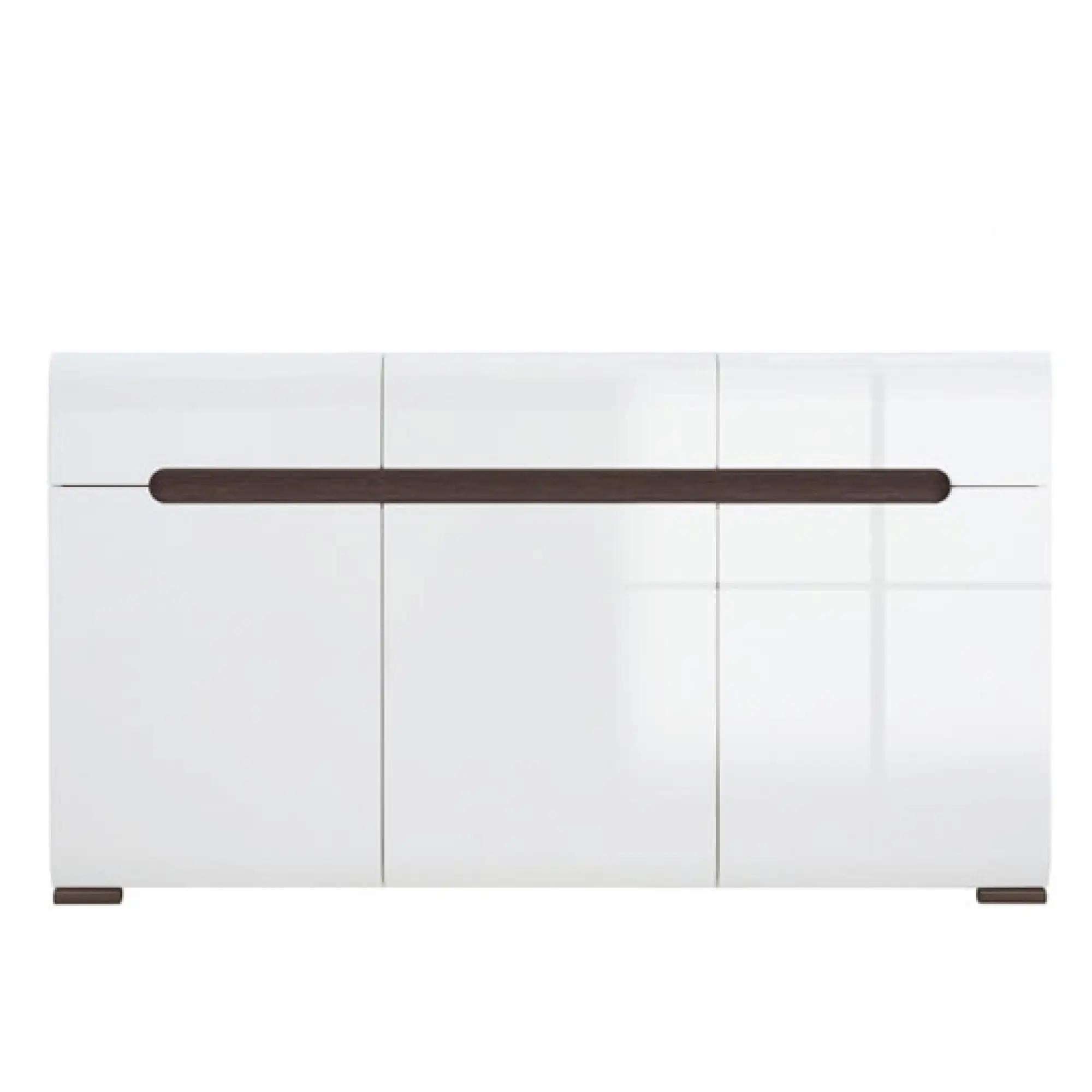 Комод в гостиную ВМК Ацтека KOM3D3S/8/15 N глянец Белый (VM-10012)