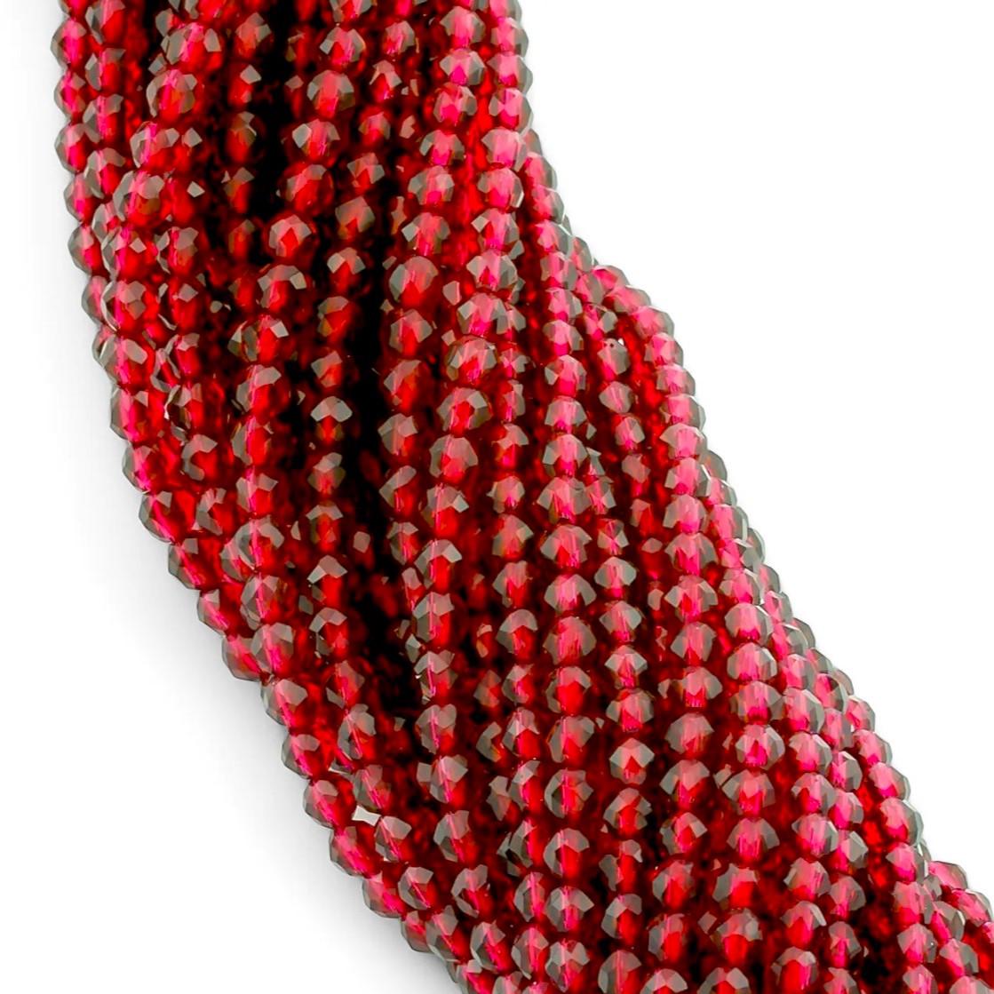 Бусины Шпинель огранка круглая 15 2 мм 200 шт. длина нити 37 см Красный (БШ1502к07)