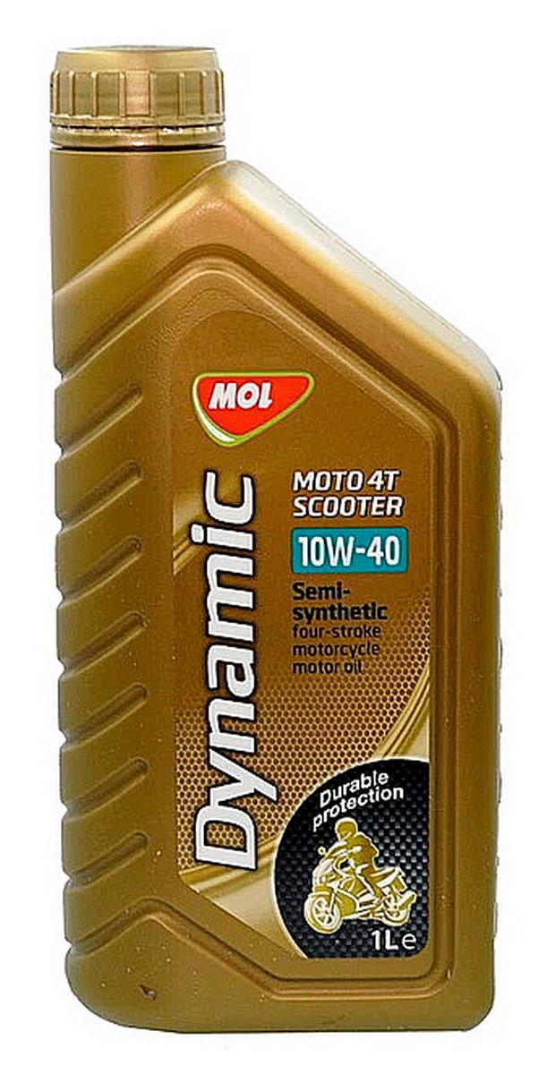 Масло для 4-х тактных двигателей Dynamic Moto 4T Scooter 10W-40 MOL полусинтетика 1 л (смаз159)