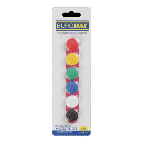 Набор магнитов Buromax 20 мм 6 шт. (BM.0030-62)