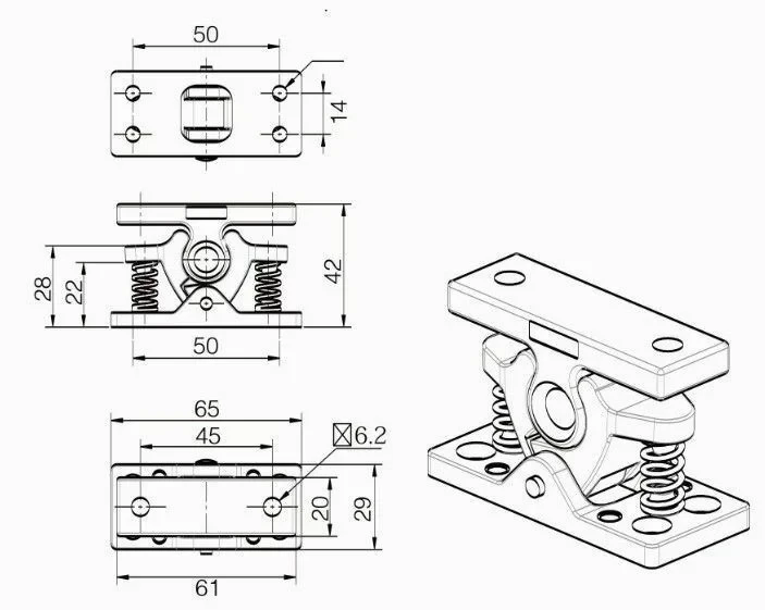 Замок защелка для межкомнатных дверей Y00347 - фото 4