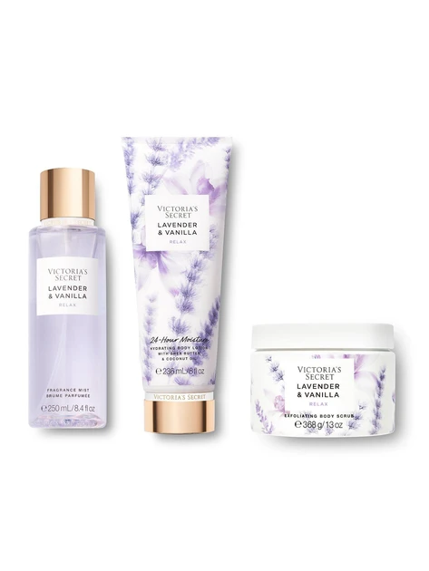 Набор Victoria's Secret Lavender&Vanilla спрей 236 мл с лосьоном 355 мл и скрабом 283 г (446321012)