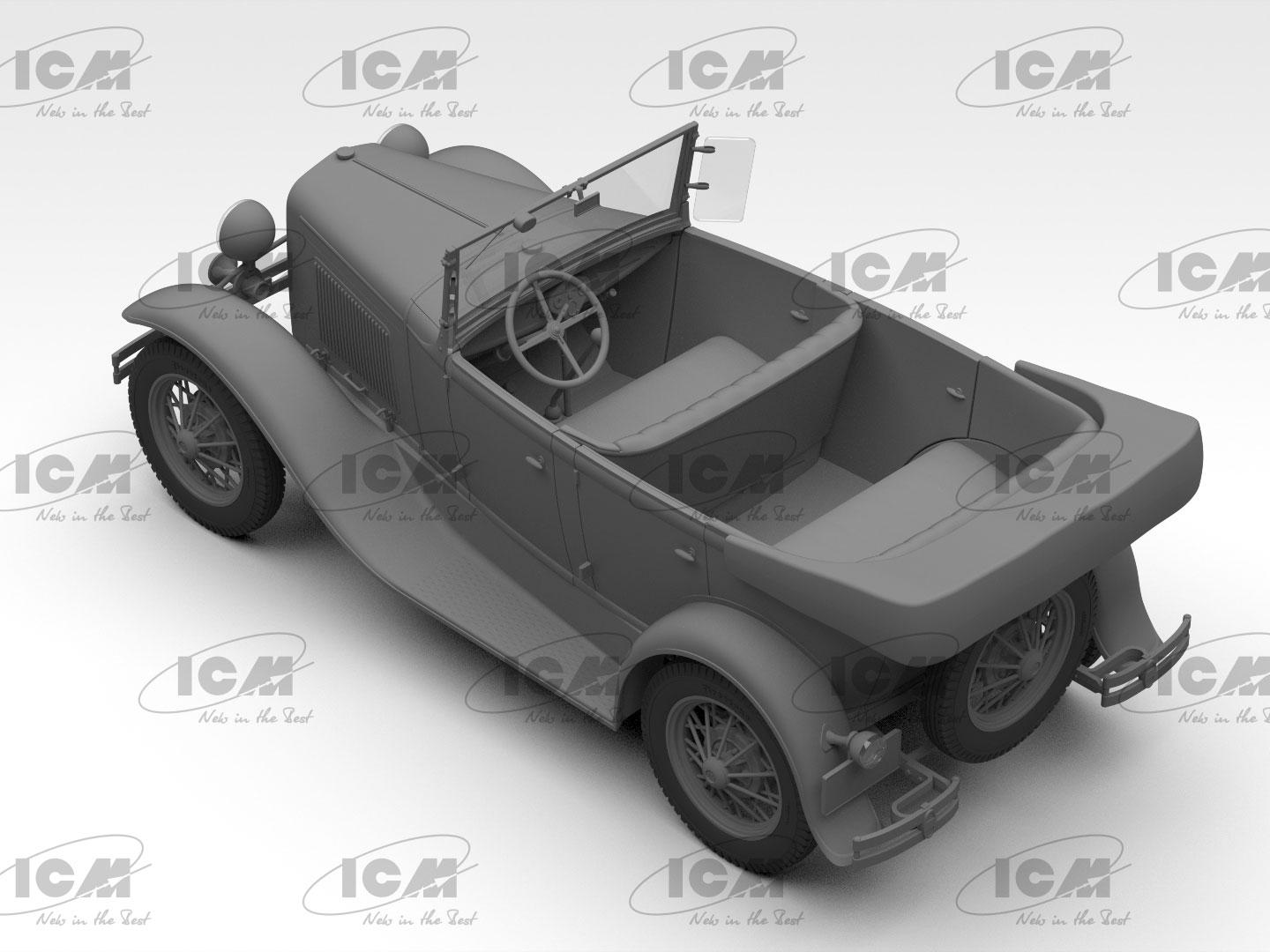 Сборная модель ICM A Standard Phaeton Американский легковой автомобиль 1930-е годы (24051) - фото 3