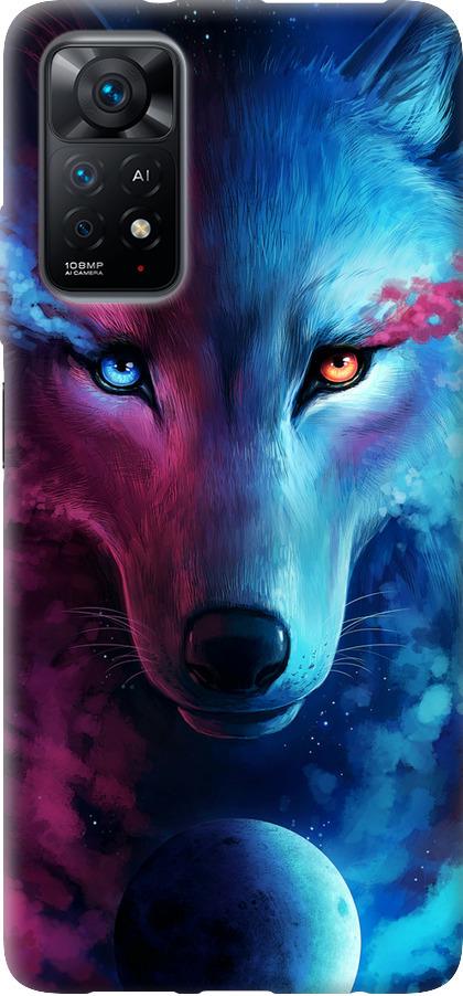 Чехол на Xiaomi Redmi Note 11 Арт-волк (3999u-2516-42517)