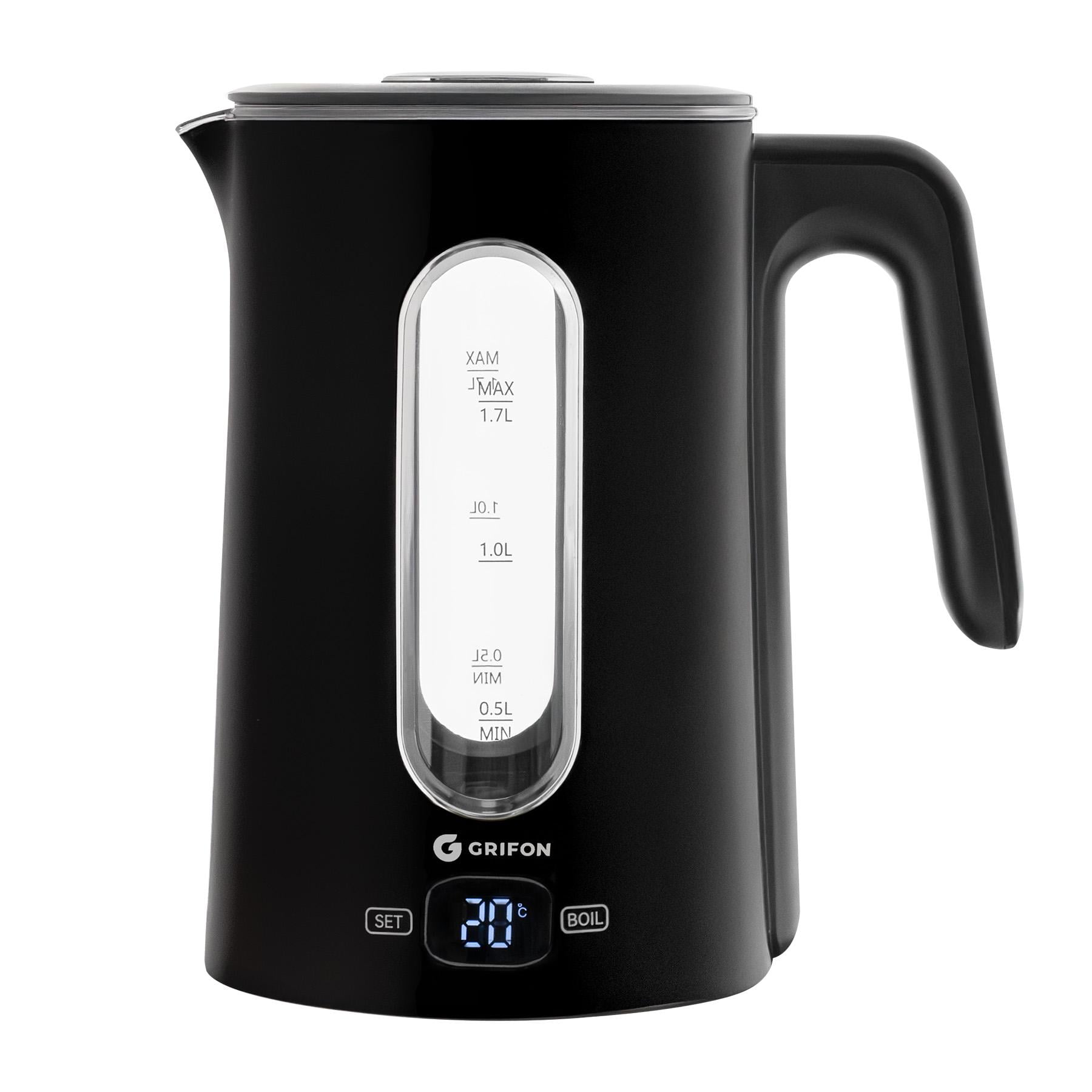 Электрочайник Grifon K1517GLEBL 1,7 л 1500 Вт 7 температурных режимов Black