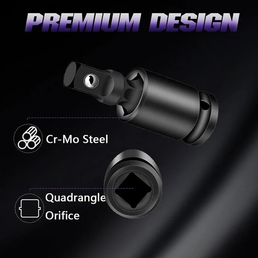 Набір ударних поворотних головок 1/4" 3/8" 1/2" (746539) - фото 4 Набір ударних поворотних головок 1/4" 3/8" 1/2" (746539) - фото 4