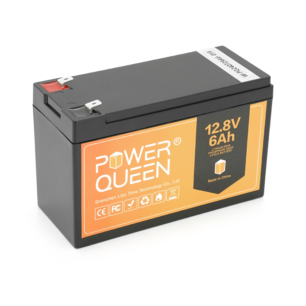 Аккумулятор Power Queen LiFePO4 12,8V 6 Ah 76Wh BMS 6A для кемперов и солнечных систем (39111)
