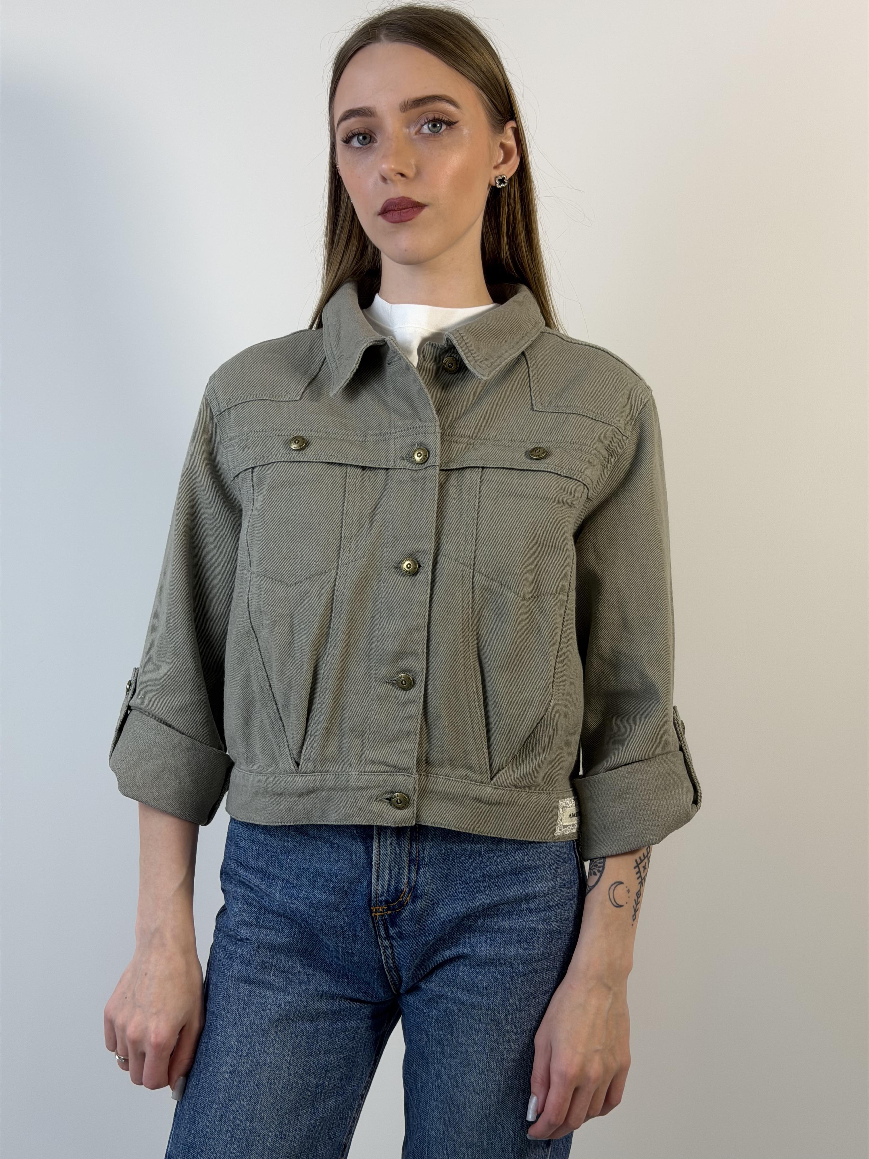 Кроп-жакет женский котоновый 2XL Хаки (541/2XL(Х)) Кроп-жакет женский котоновый 2XL Хаки (541/2XL(Х))