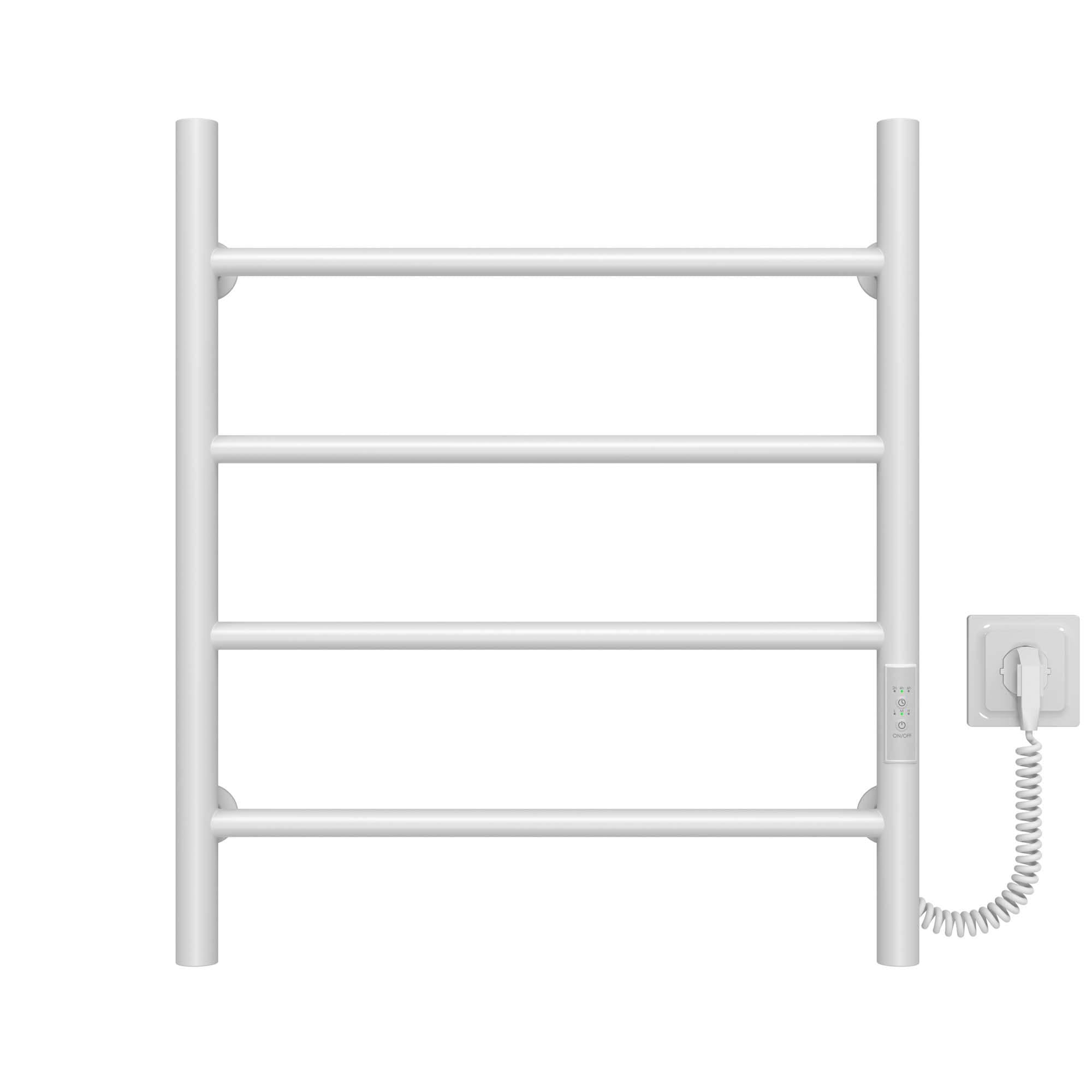 Полотенцесушитель электрический Deffi Орион П4 WD03 правое подключение нержавеющая сталь 500х600 мм Белый (C.OR.60.50.4.EWR3)