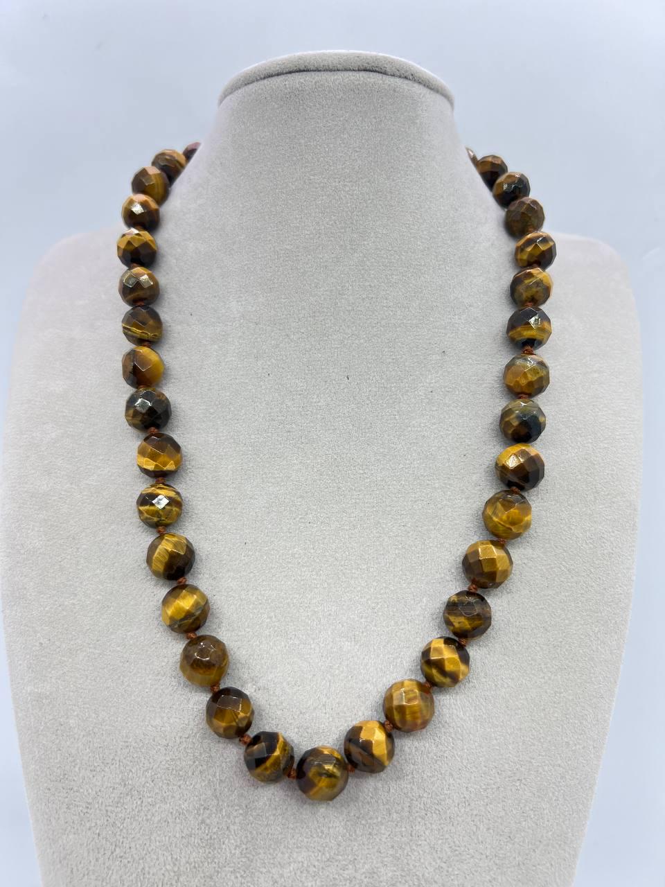 Бусы тигровый глаз 10 мм 42 см Разноцветный (11010)