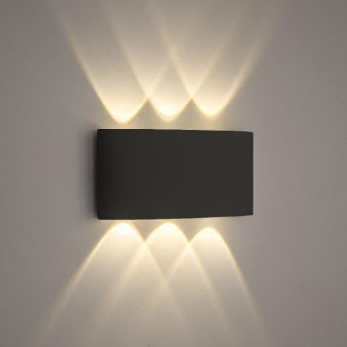 Бра светодиодный настенный Linza 3+3 6W 3000K 220V IP54 Black (22049617) - фото 3