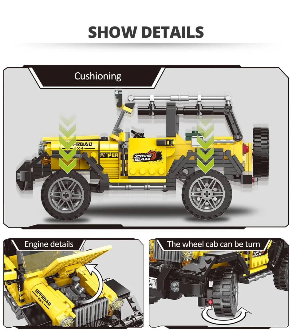 Конструктор Позашляховик 610 деталей (29599823) - фото 7 Конструктор Позашляховик 610 деталей (29599823) - фото 7