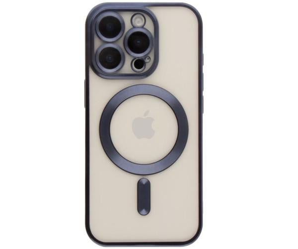 Чехол силиконовый Fashion Shining для iPhone 16 Pro Max с поддержкой беспроводной зарядки Синий