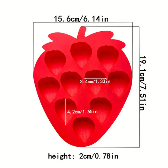 Форма силиконовая клубника для выпечки Красный (SAM-2201) - фото 7