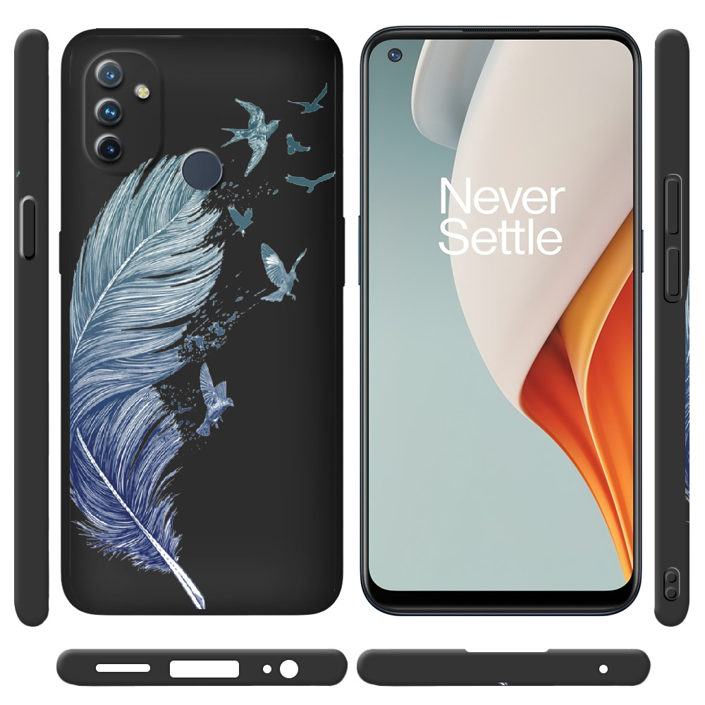 Чехол Boxface OnePlus Nord N100 Feather Черный силикон (42753-cc38-44165) - фото 2