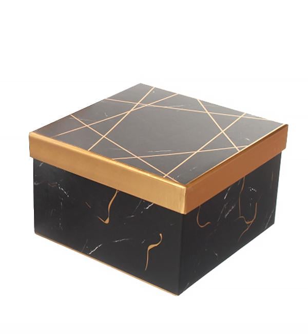 Подарочная коробка Black marble 21x21x13 см