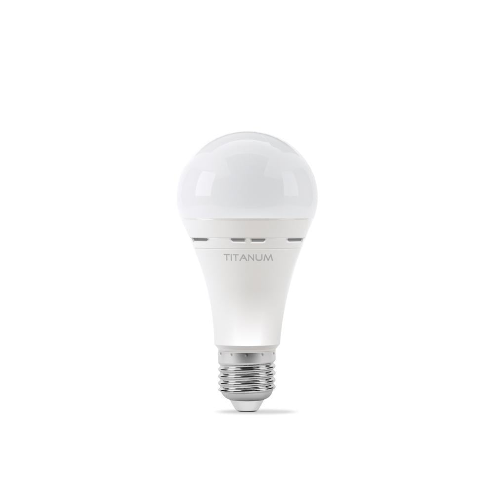 Лампа светодиодная с аккумулятором Titanum A68 10W 4000K 220V E27 (36486209)