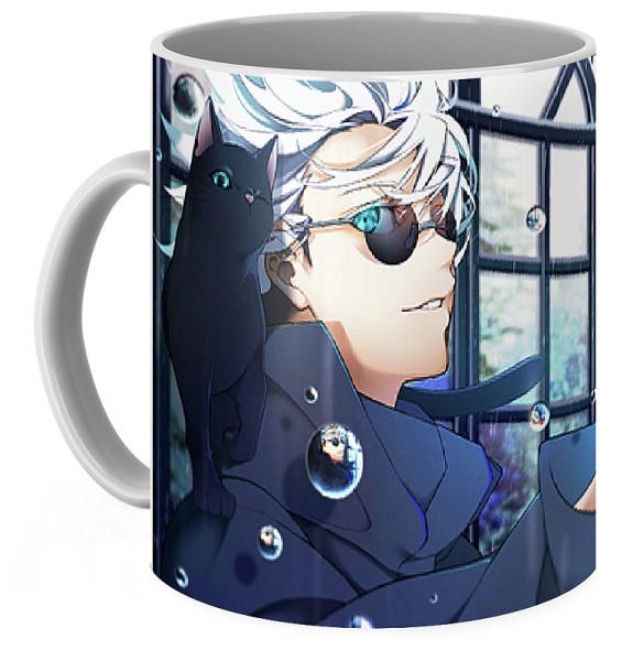 Чашка GeekLand Магическая Битва Jujutsu Kaisen Годжо Сатору с котом (JK.02.14)