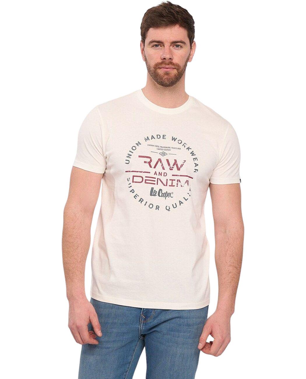 Футболка мужская Lee Cooper 10196447.W13 XXL Кремовый (5942723033000)