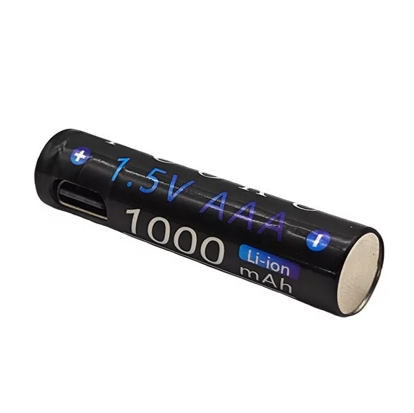 Аккумулятор Fcoku AAA Li-ion Тype-C 1,5v 1000 mah Черный