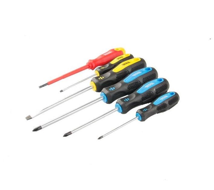 Набір викруток Mastertool 6 шт. PH0х75/1х100/2х125/SL3х75/6х125/4х100 мм діелемантаектричні (40-1146)