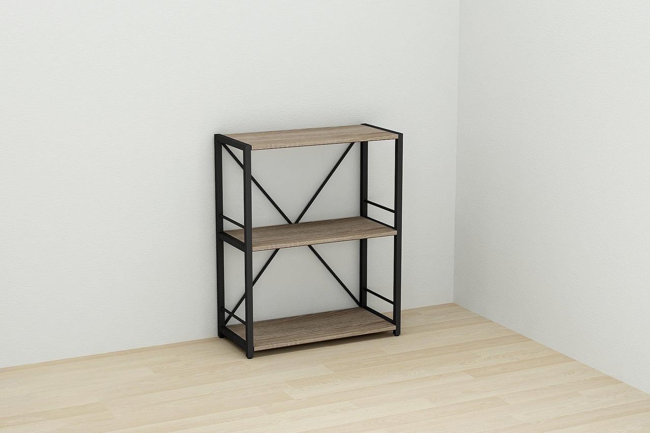 Етажерка Ferrum-decor Konekt 3/60 метал/ДСП Чорний/Бетон (FRD-104256) Етажерка Ferrum-decor Konekt 3/60 метал/ДСП Чорний/Бетон (FRD-104256)