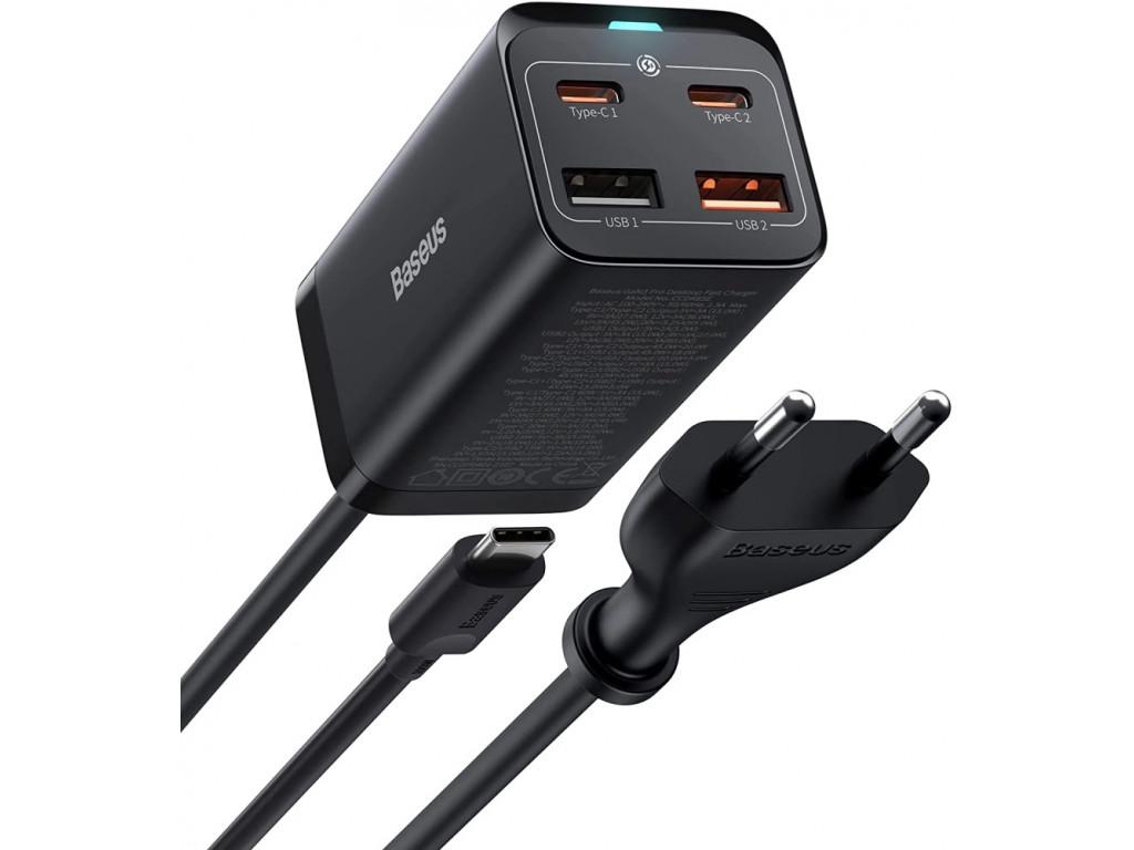 Мережевий зарядний пристрій Baseus GaN3 Pro Desktop Fast Charger 2U 2C 100W Black (CCGP000101)