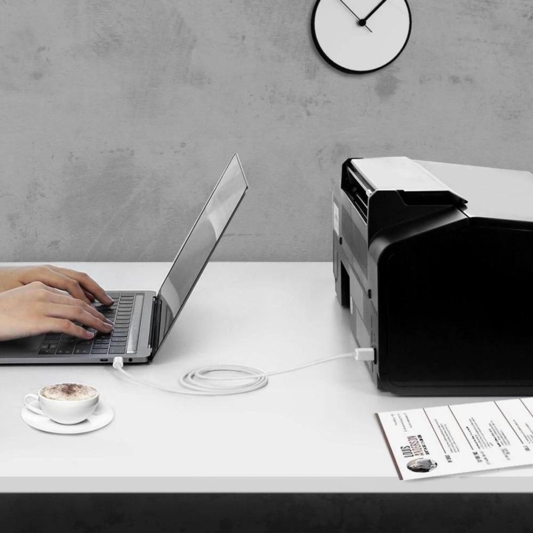 Кабель для принтера UGREEN Type-C-USB Type-B 2.0 480 Мбит/с USB-C на USB-B 1 м Белый (40560) - фото 2