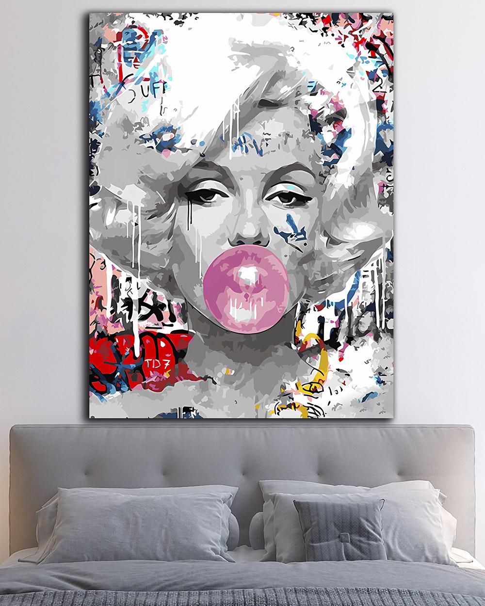 Картина для интерьера Мэрилин Монро в течении красок 100х130 см (MIX-025-3)