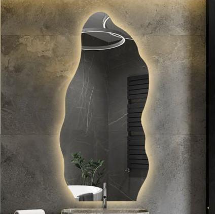 Зеркало дизайнерское фигурное с подсветкой без рамы Olymp 108x50 см