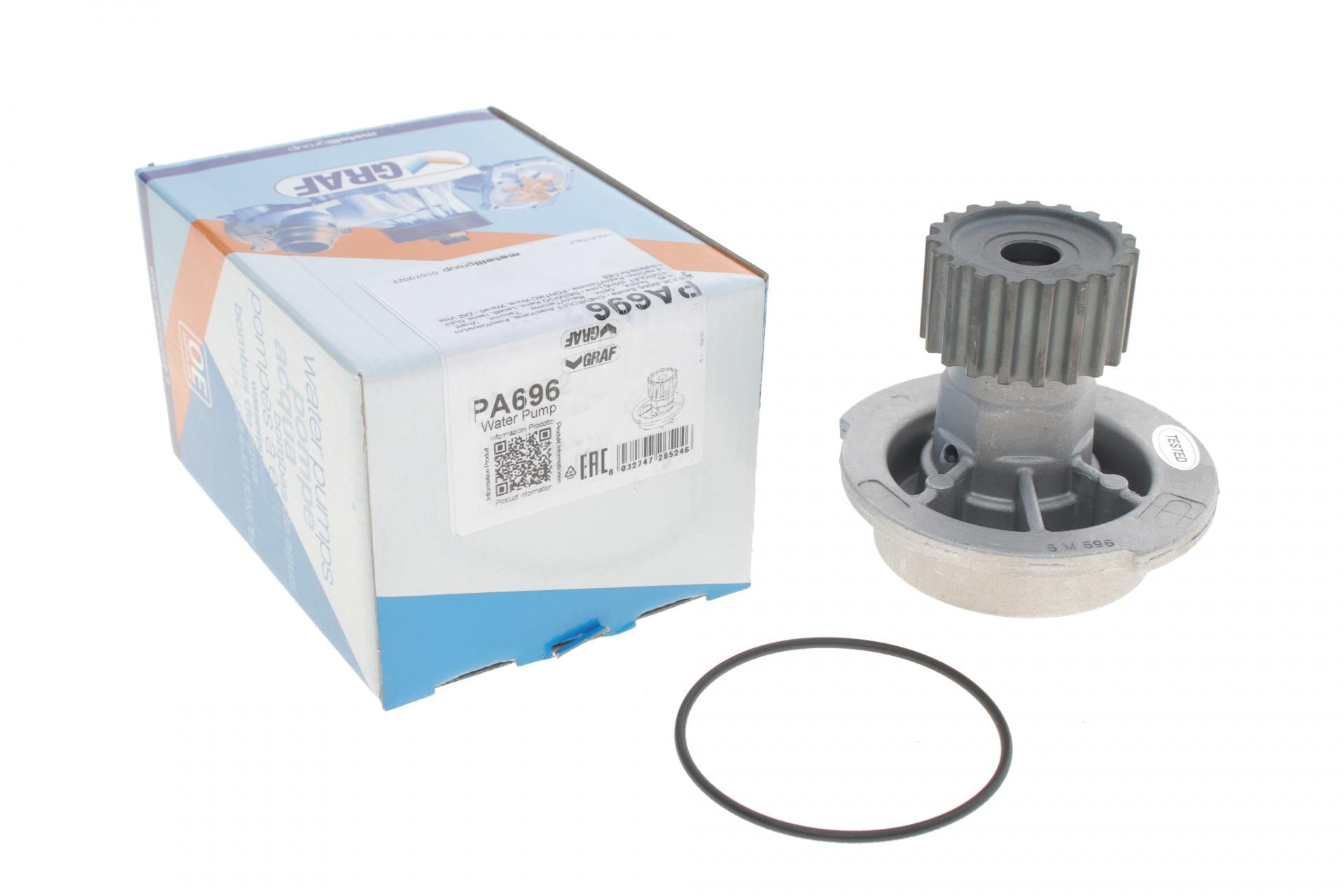 Водяная помпа Graf Chevrolet Aveo/Lacetti 1.4/1.6 03-/Daewoo Nubira 1.6 16V 97- 19z R/B 7 лопастей (PA696)
