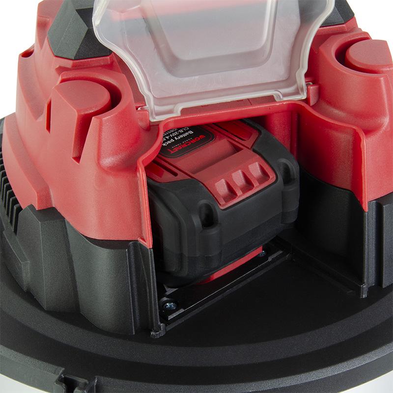 Пылесос промышленный аккумуляторный Worcraft CVC-S20Li-20LA с аккумулятором 4А и зарядным (43197) - фото 8 Пылесос промышленный аккумуляторный Worcraft CVC-S20Li-20LA с аккумулятором 4А и зарядным (43197) - фото 8