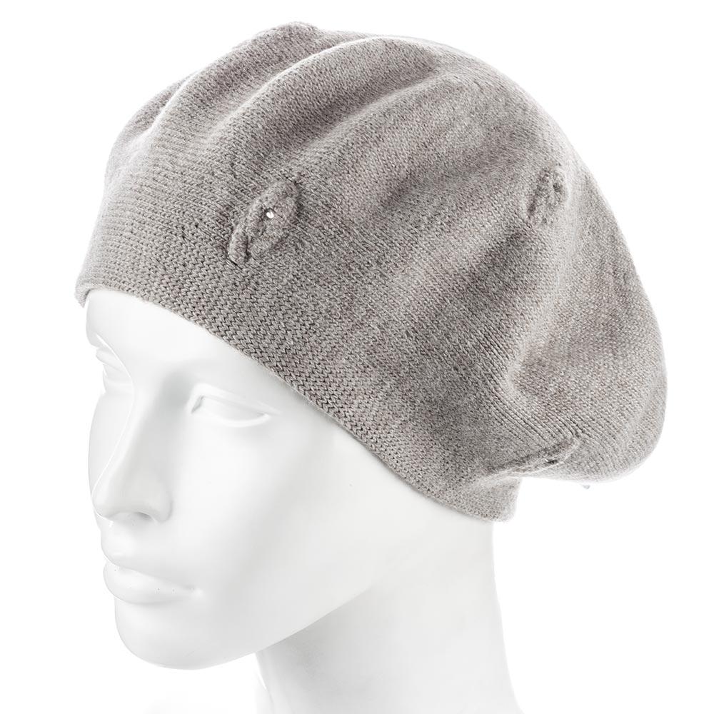 Берет Zolly ZH250 шерстяной мелкой вязки Капучино