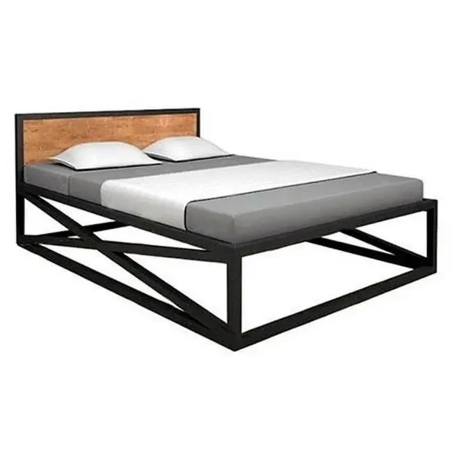 Кровать двухспальная Loft NS-779 низкая на открытой металлической раме (3075773224)